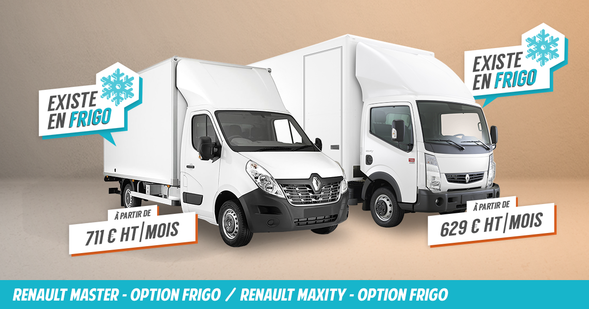 Une offre rafraichissante en défiscalisation ! Renault Master ou Renault Maxity, avec option frigorifique