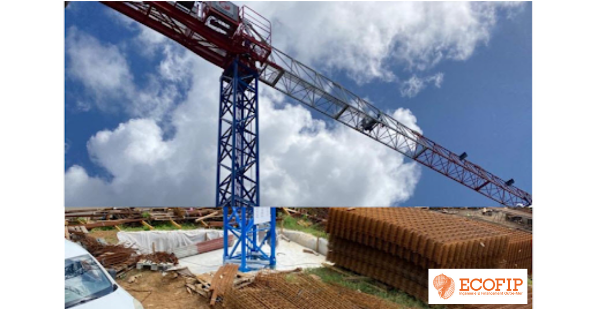 Une grue neuve pour un fabricant d'armatures métalliques en BTP, avec ECOFIP Martinique.