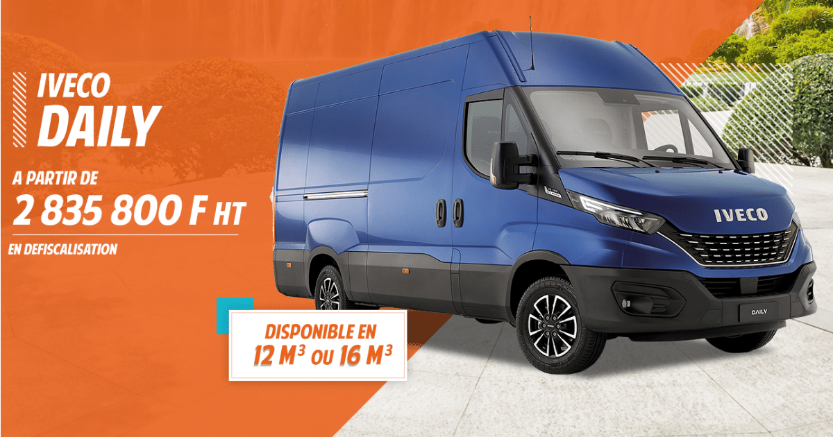 Offre en défiscalisation – IVECO Daily à partir de 2 835 800 F jusqu'au 15 juillet 2022 – Ecofip NC