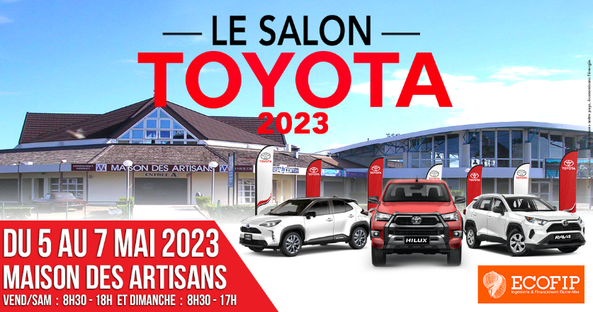 SALON TOYOTA 2023 du 5 au 7 Mai - Financez votre achat avec ECOFIP.