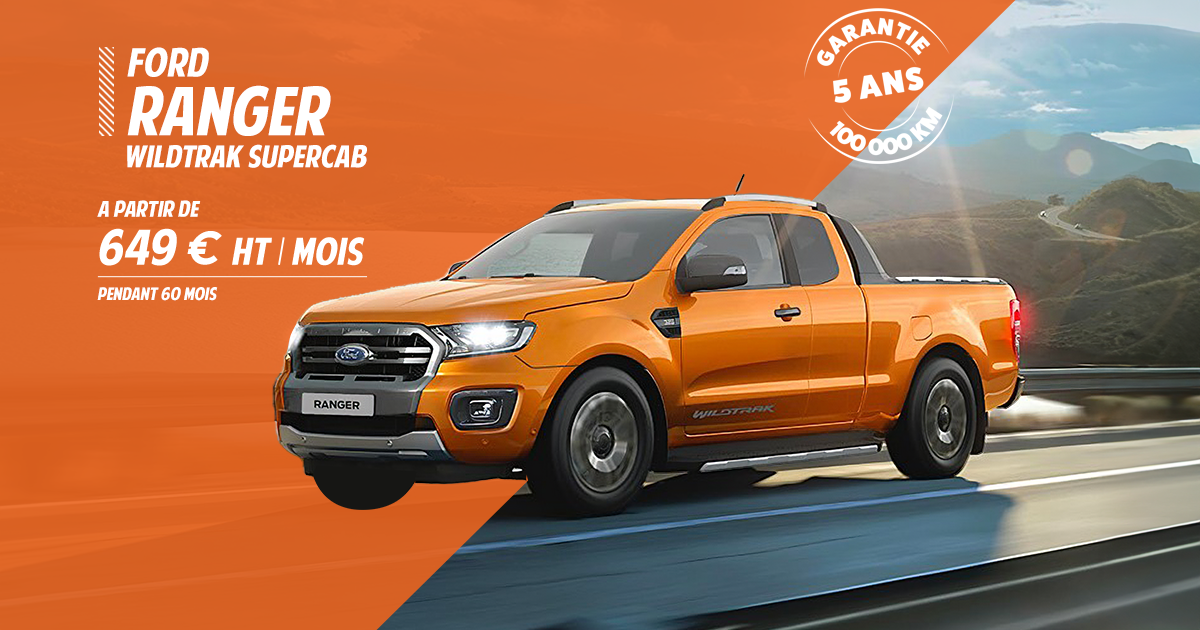 Offre Exceptionnelle : Ford Ranger Wildtrak Supercab en Défiscalisation avec ECOFIP et CENTRE AUTO SAS