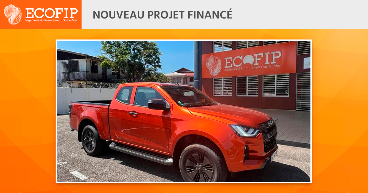Superbe pick up Isuzu pour ce professionnel du bâtiment - Financé avec l’aide d’ECOFIP Guyane.
