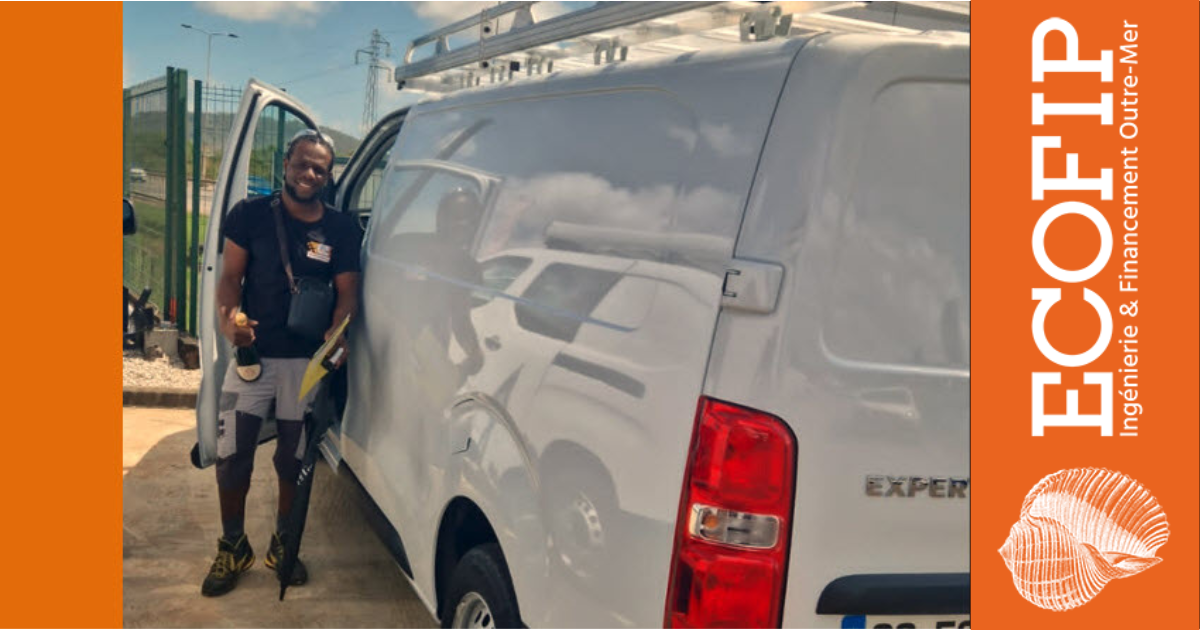 Nouveau fourgon pour cet entrepreneur de Cayenne - Financé avec l’aide d’ECOFIP Guyane.