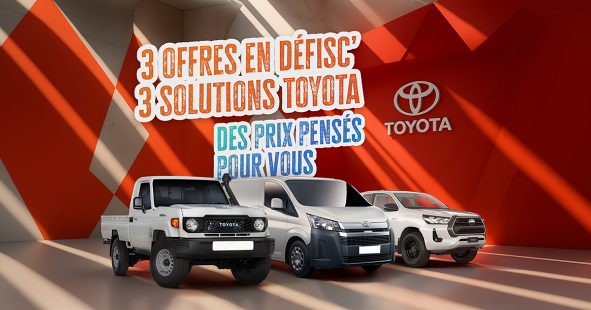 Financement en Loi Girardin : 3 offres en DEFISC > 3 solutions TOYOTA !