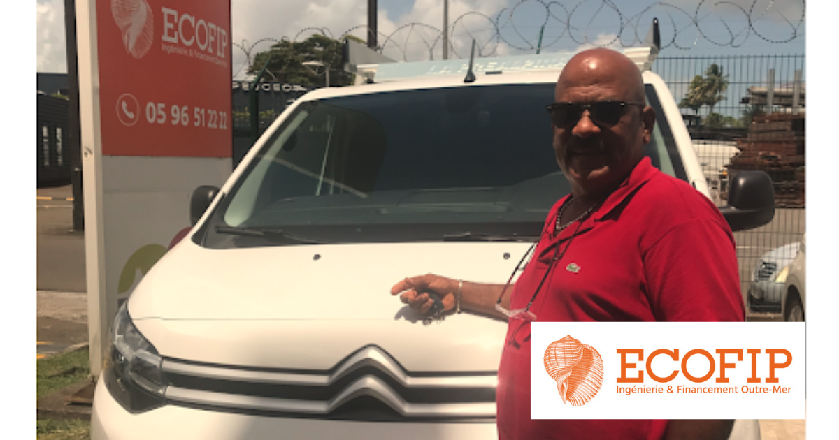 Nouveau véhicule utilitaire pour cet entrepreneur - Financé via un montage en défiscalisation Girardin piloté par ECOFIP Martinique