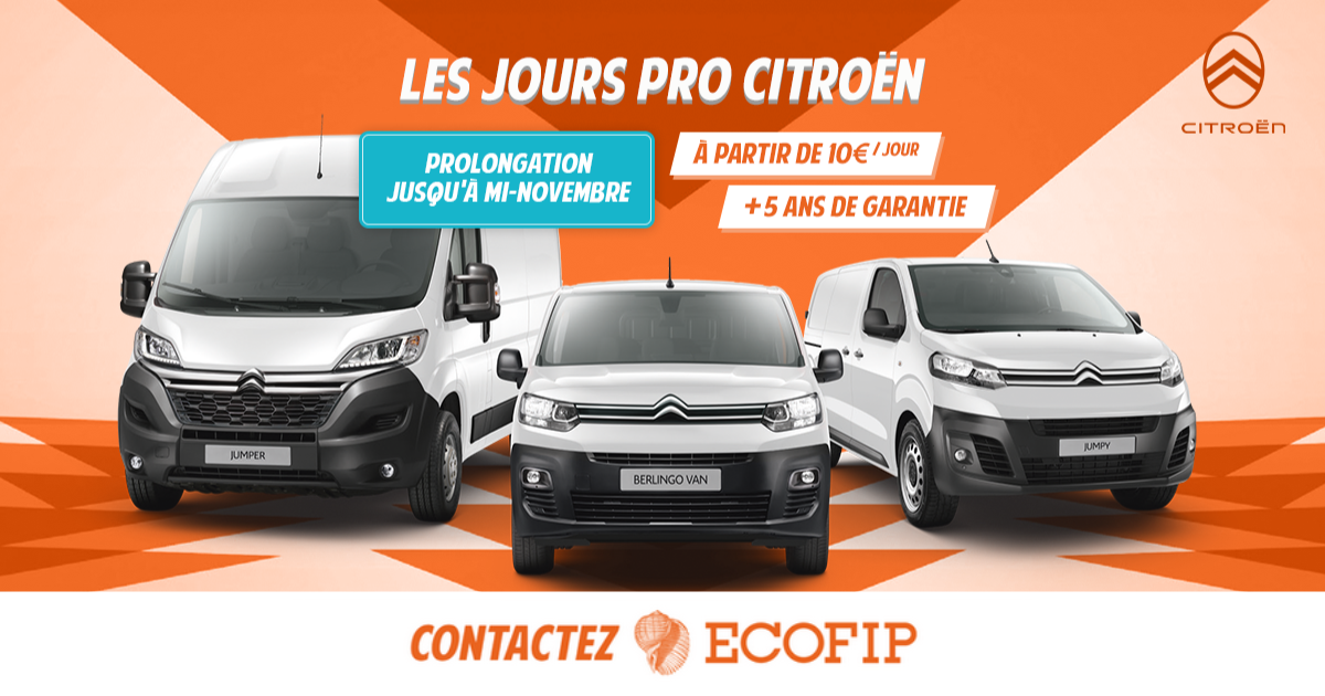Votre utilitaire à conditions EXTRA - Les Jours Pro de CITROEN: opération PROLONGEE