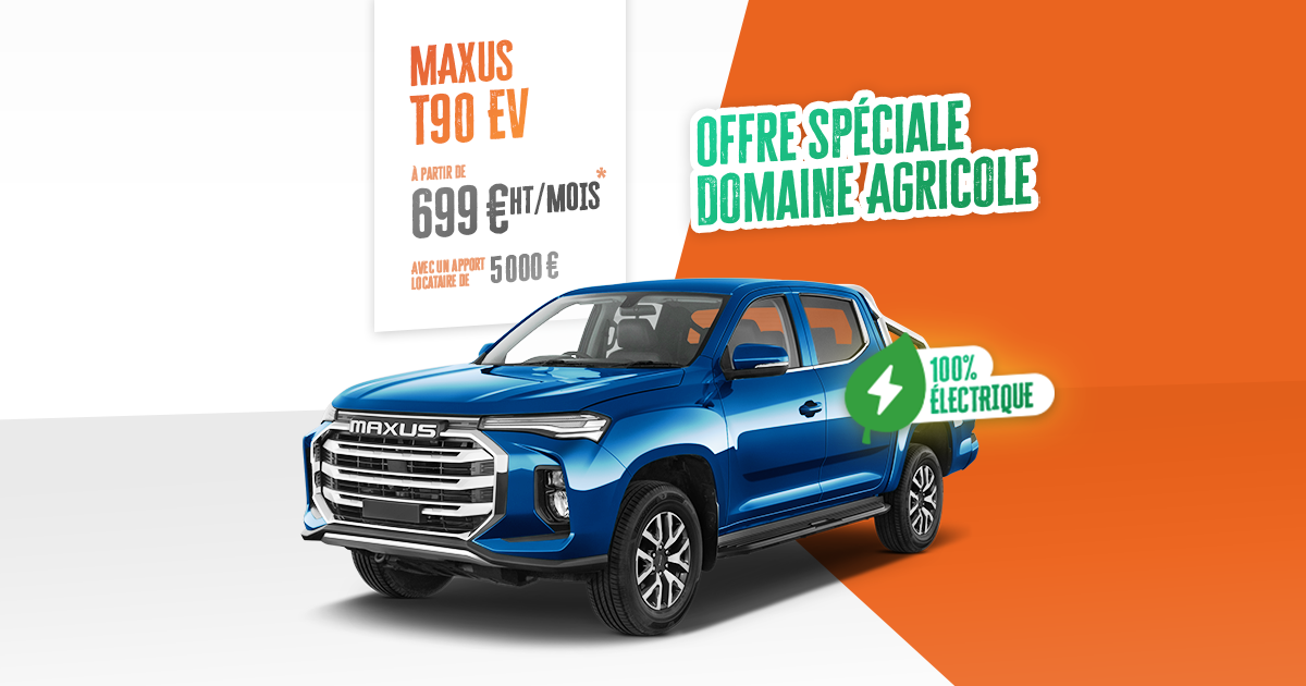 Offre Réservée au Domaine Agricole : Découvrez le Maxus T90 EV en Défiscalisation !